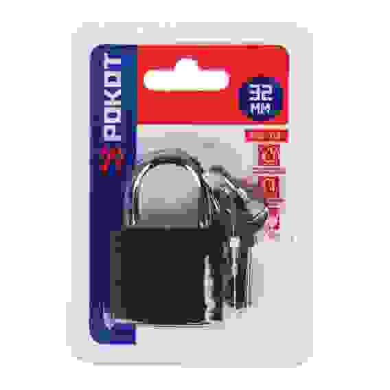 Замок навесной РОКОТ &quot;Серый металл&quot;, 32мм