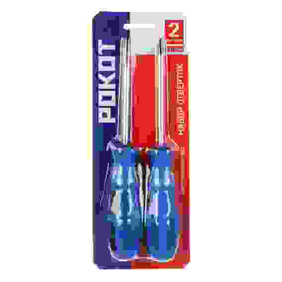 Набор отверток &quot;Любитель&quot; 2шт, РОКОТ с прорезиненной ручкой, 20см