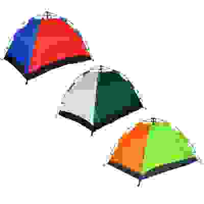 Палатка 4-мест,РУССО ТУРИСТО, Автомат, 200х195х135см, нейлон 170T, дно оксфорд 210D, 3 цвета