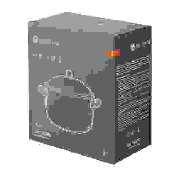 Кастрюля эмалированная, BY COLLECTION 20см, 3,8л, индукция, белый