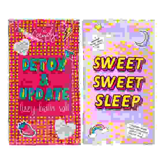 Соль для ванн двухцветная шипучая Candy bath bar"Detox &amp; Update"Sweet Sleep",100гЧЗ(пр-во до 01.10)