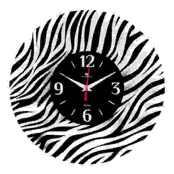 Часы настенные, открытая стрелка &quot;Зебра черная &quot;