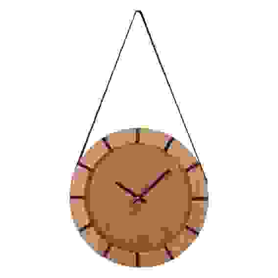 Часы настенные круглые интерьерные из МДФ с ремешком, d=30 см