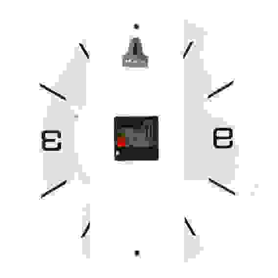 Часы настенные стеклянные круглые с МДФ, d=34 см \"Классика\" 3435-001