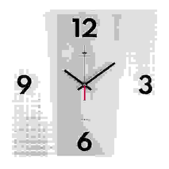 Часы настенные прозрачные 35х35см, открытая стрелка \"Точки\"