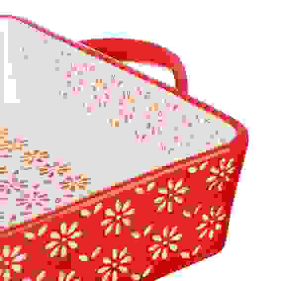 BY COLLECTION Форма для запекания и сервировки прямоуг. с ручками, керамика, 37х23,5х6,5см, 3л, крас