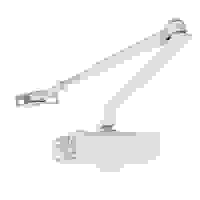 ЕРМАК Доводчик дверной для дверей массой 25-45 кг, размер 132*19, цвет белый