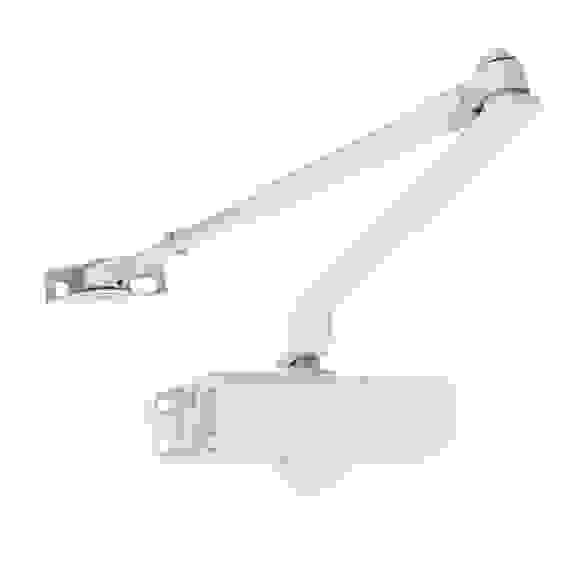 ЕРМАК Доводчик дверной для дверей массой 25-45 кг, размер 132*19, цвет белый