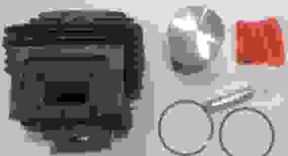 Поршневая группа в сборе для бензокосы, бензотриммера объемом 52см. (d поршня 44мм.) Titan