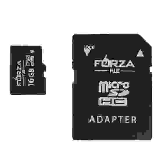 FORZA Карта с адаптером, Micro SD, 16Гб, 10класс
