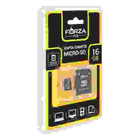 FORZA Карта с адаптером, Micro SD, 16Гб, 10класс