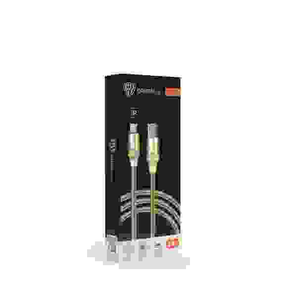 Кабель для зарядки Золото iP, 2.4А, 1м, Быстрая зарядка, штекер металл, золотистый BY