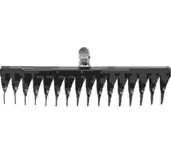 Грабли стальные, 420 мм, 16 витых зубьев, без черенка, Россия// Сибртех