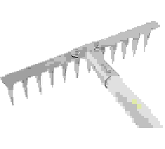 Грабли, нержавеющая сталь, 340х1300 мм, 14 витых зубьев, деревянный черенок, Россия// Сибртех