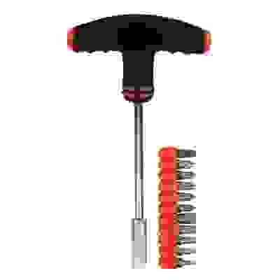 Отвертка Т-образная с набором бит, 12 предметов ЕРМАК