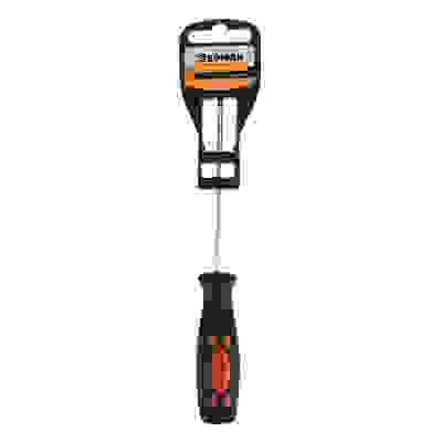 Отвертка с прорезиненной ручкой SL 3,2х100мм (-) ЕРМАК