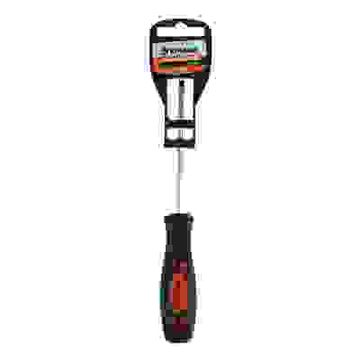 Отвертка с прорезиненной ручкой SL 4х100мм (-) ЕРМАК