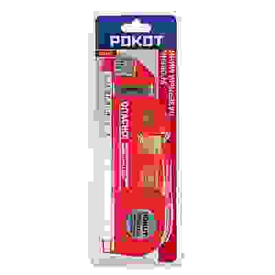 Уровень лазерный, питание 3хAG13, рулетка 250см, линейка 15см, пузырьковый уровень 3шт РОКОТ