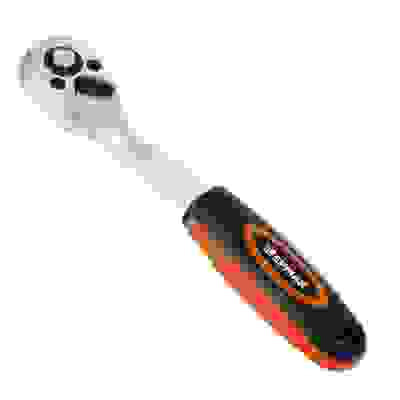 Трещоточный ключ с изогнутой рукояткой 1/4 ЕРМАК