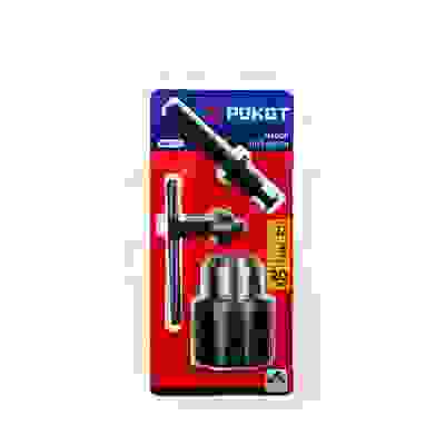 Набор для дрели 3 пр. (патрон ключевой 13мм 20UNF, ключ для патрона, переходник SDSplus - 20UNF)