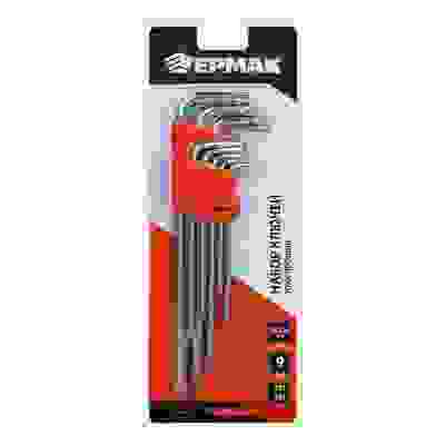 Набор ключей TORX-профиль 9 пр., T10 - T50, длина 95 - 220мм ЕРМАК