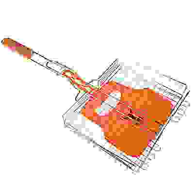 Решетка-гриль хром., 65х(26х30х4)см, веер 22х32см GRILLBOOM