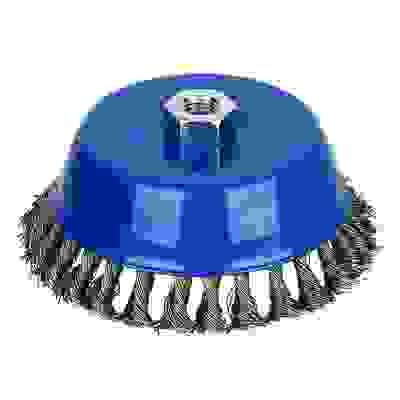 Щетка металл. для УШМ, диаметр 150мм/М14 крученая (чашка) РОКОТ
