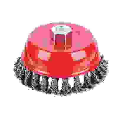 Щетка металл. для УШМ 125мм/М14 крученая (чашка) ЕРМАК