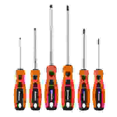 Набор 6 отверток (PH2x150, SL6x150, PH1x100, SL5x100, PH0x75, SL3x75) ЕРМАК