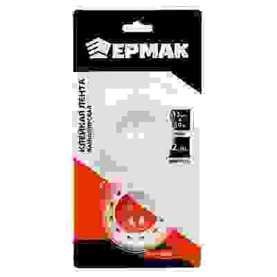 Клейкая лента канцелярская, прозрачная, 12мм x 10м, 2 шт ЕРМАК
