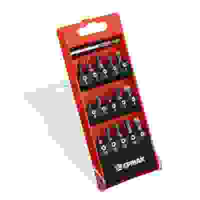 Биты с держателем, 15 шт., в пластиковом кейсе, длина 25 мм, в наборе PH1, PZ, SL1, PH2, SL2 ЕРМАК