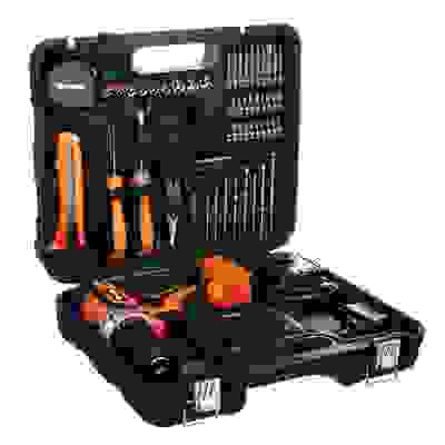 Набор инструментов "Профи" + шуруповерт 12В, 57 предметов ЕРМАК