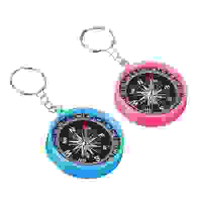 Компас пластиковый, 5х4,5х1см, на цепочке, микс цветов РУССО ТУРИСТО