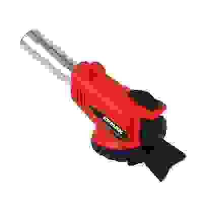 Горелка газ. с пьезо, свободн. вращ., цанг. захват, шир. сопло, пласт.,латунь; 14х9х5см ЕРМАК