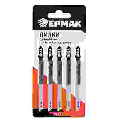 Пилки для эл.лобзика (HCS EU 75х2,5мм.) T-101В (дер., ламин.,точн.рез.), 5шт. ЕРМАК