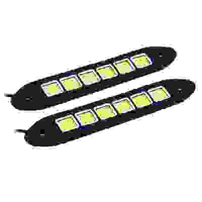 Дневные ходовые огни, LED 36шт, гибкий резин. корп., 180мм, 12V, белый, 2шт. NEW GALAXY