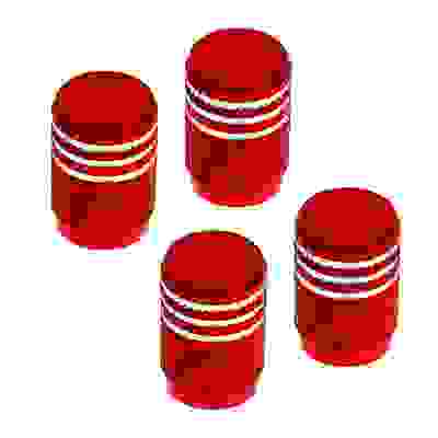 Набор заглушек ниппеля 4шт. алюминиевый, универсальный, красный NG