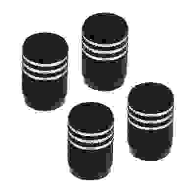 Набор заглушек ниппеля 4шт. алюминиевый, универсальный, черный NG