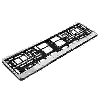 Рамка автомобильного номера, пластик, тиснение хром, 52,7х13,3см NG