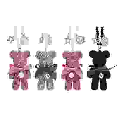 Подвеска на зеркало заднего вида, мишка в стразах NG