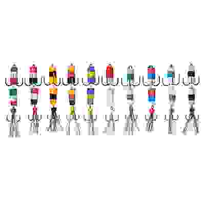 Мандула-флажок классическая, 2-х секционная, металл, 8см, 10 цветов AZOR FISHING