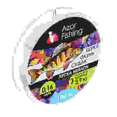 Леска &quot;Щука,Окунь, Судак&quot;, нейлон, 100м, 0,16мм, 3,9кг, светло-голубая AZOR FISHING