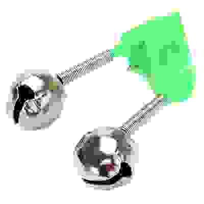 Бубенчик двойной на клипсе размер S, металл AZOR FISHING