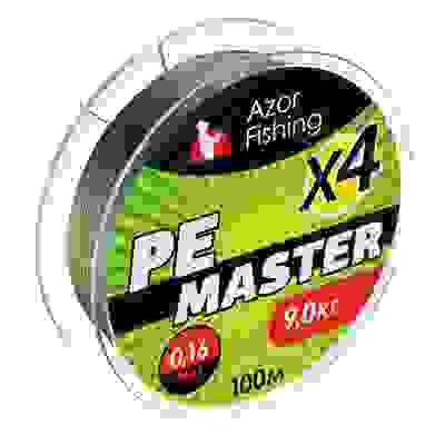 Леска плетеная, PE Мастер, 100м, 0,16мм, 9,0кг, зеленая AZOR FISHING