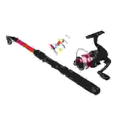 Набор спиннингиста, спиннинг 2,1м, катушка с леской, 5 приманок AZOR FISHING