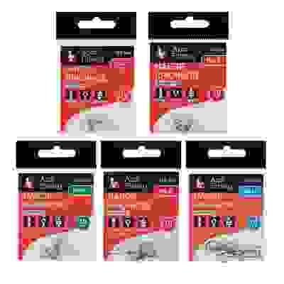 Набор крючков 10шт, \"Абердин\" №4,6,8,10, высокоуглеродистая сталь, черный никель AZOR FISHING