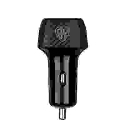 Зарядное устройство автомобильное Карбон, 3.4A, USB-A QC3.0 18W, USB-C PD 20W, 38W BY