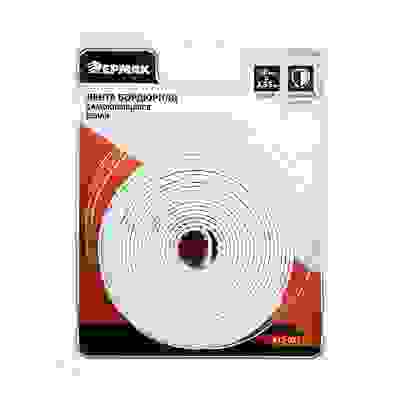 Лента бордюрная самоклеящаяся белая 38ммх3,35м, полиэтилен ЕРМАК