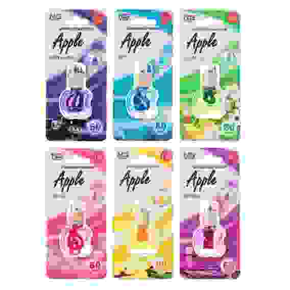 Ароматизатор подвесной Apple, бабл гам, океан, нов.машина, летний бриз, ваниль, парфюм NEW GALAXY