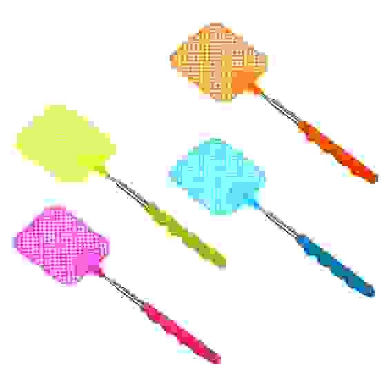 Мухобойка телескопическая, 26-74см, пластик, металл, 4 цвета INBLOOM